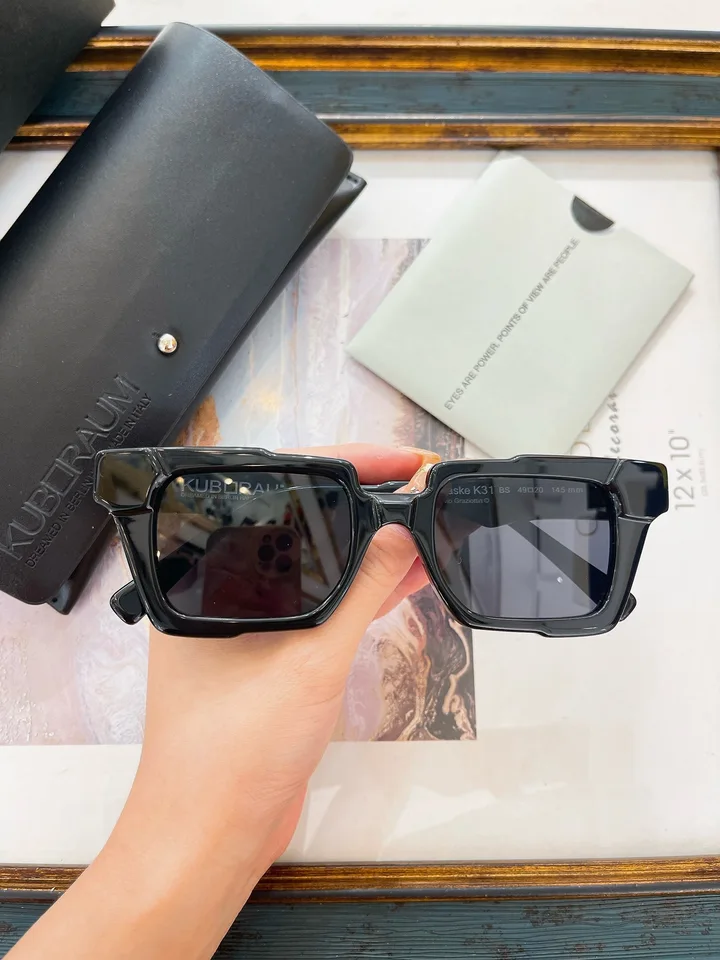 Kub Maske K31 Nemecko špičková kvalita acetátu Ženy Men Uv400 Ochrana farebné chladné luxusné slnečné okuliare s pôvodným puzdrom Oculos