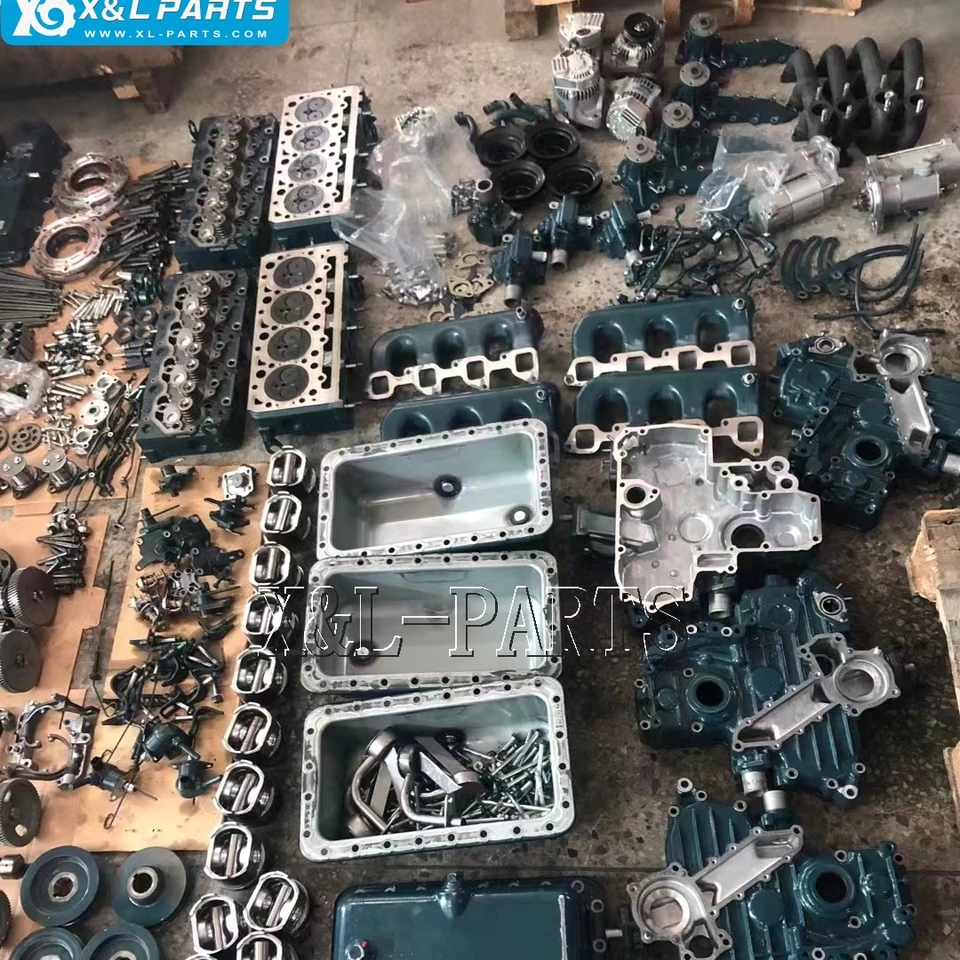 Kubota 2403 2203 Úplne nový motor Demanting valcového bloku Crankshaft Head Oil Pand Pand Pand Pand Pand Pand Piest vložka vačkový hriadeľ vačkového hriadeľa