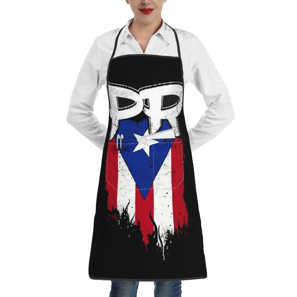 Kuchynská domáca varenie zástera Puerto Rico Vlaj vodotesná dospelá káva kombinuje