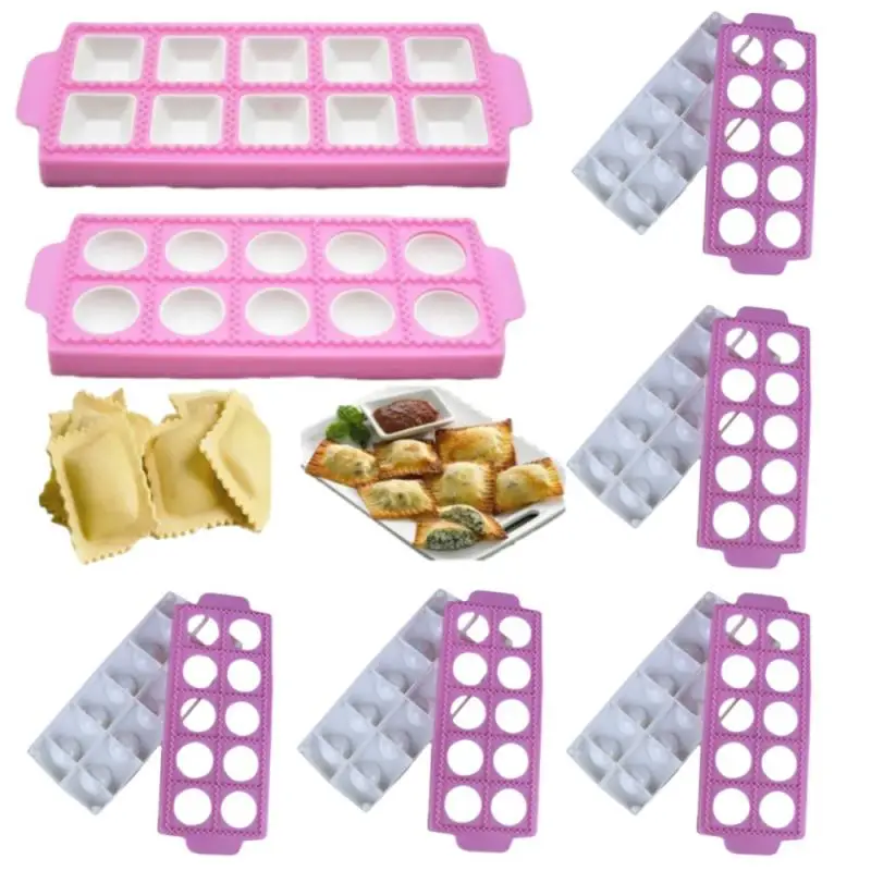 Kuchynské náradie Ravioli Maker Fold Square alebo okrúhly tvar tortu dekorácia pleseň plesní Mousse
