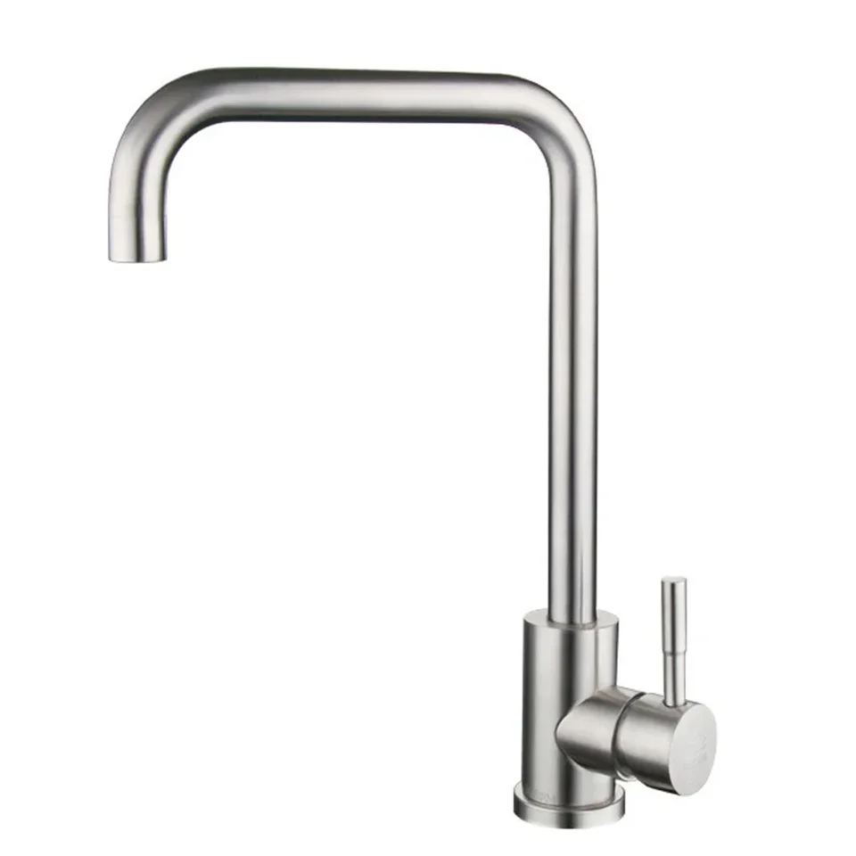 Kuchynský faucet 304 z nehrdzavejúcej ocele Single Ruck Ruck Faucet Faucet Tap Cold and Hot Mixer Tap Purifer Priamy