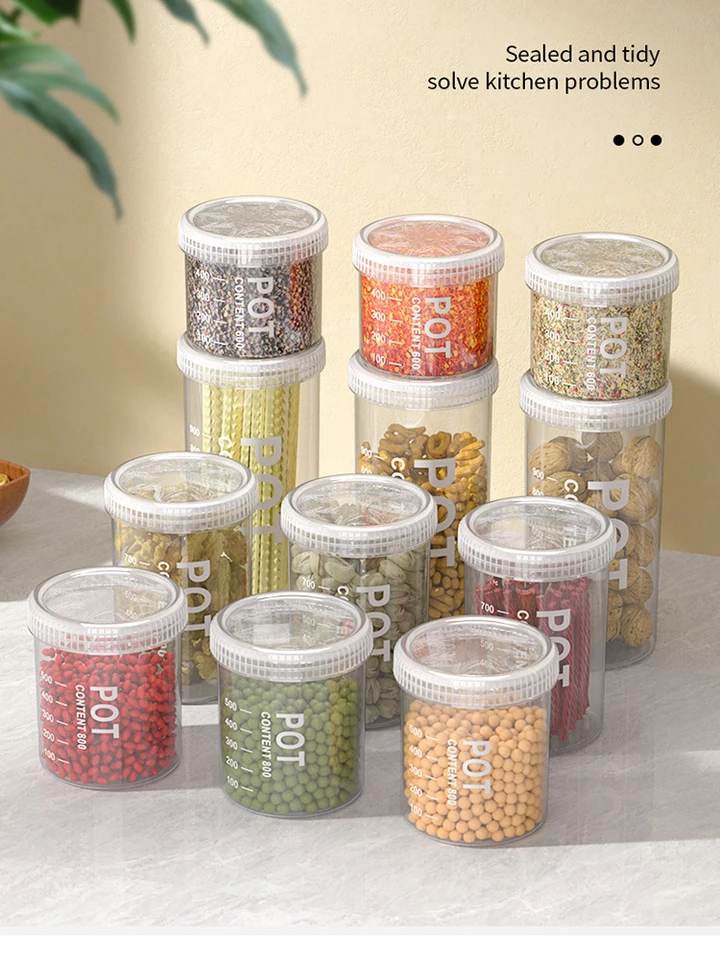 Kuchyňa priehľadné ovocie Sundries Storage Box Storage Zrná superponované skladovacie nádoby Skladovacie nádoby Food Chladnička Utesnené plechovky