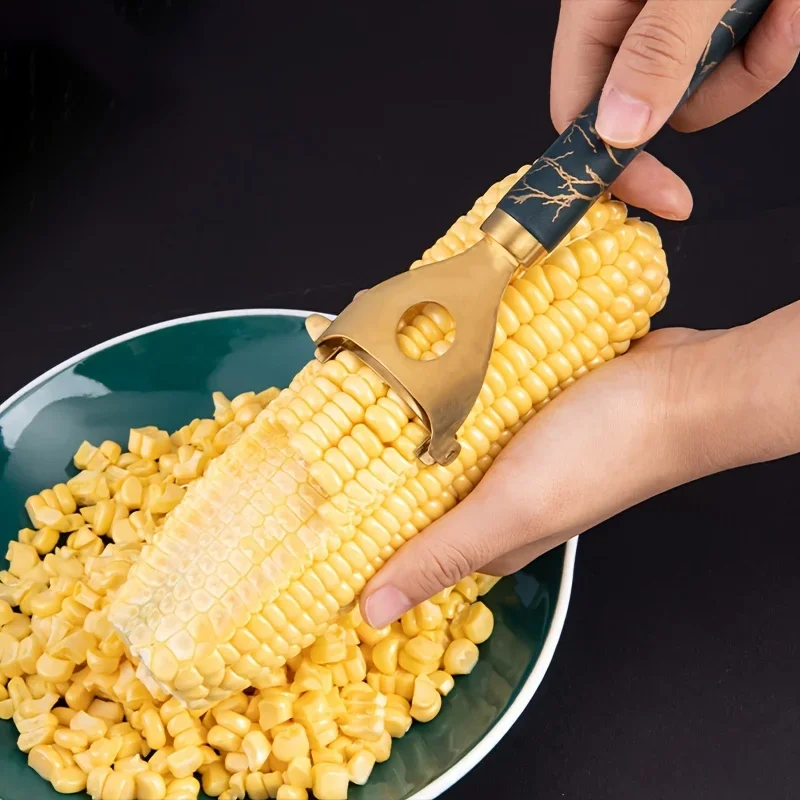 Kukuričný šupka opakovane použiteľná kukurica COB Peeler and Thresher Multifunkčný kuchynský gadget z nehrdzavejúcej ocele Kukuričné ​​jadro Oddelenie jadra