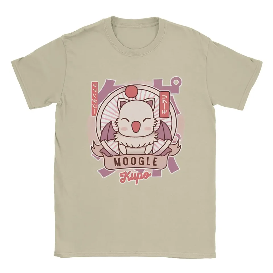 Kupo Moogle Retro Final Fantasy Pánske pánske tričko Cast Tees Krátke rukávy o krk tričko 100% bavlnené letné vrcholy