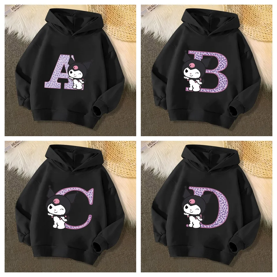 Kuromis mikina detský list Abcdefg kawaii anime tlačový sveter karikatúry Príležitostné oblečenie Tee tričko Kid Girl Boy Topy Topy