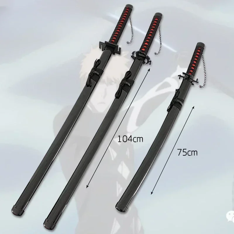 Kurosaki Ichigo Zangetsu Ban Kai Bleachs zbraň dreva anime Periféry hračky Zbrane Katana Model Samurai Sword Darček hračky pre chlapcov