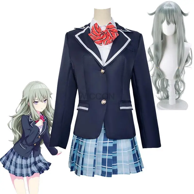 Kusanagi Nene Cosplay kostým a parochňa Projekt Sekai Farebné pódium! Kamiyama High School Uniformy sukne