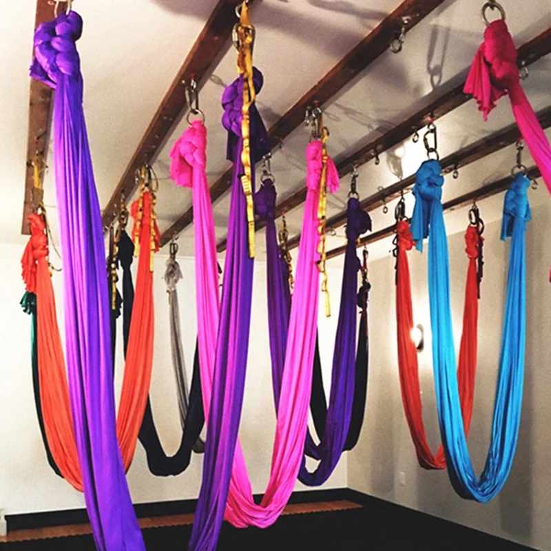 Kvalitná anti-gravitácia jogová hojdacia hojdacia hojdačka Full Set Aerial Traction Zariadenie pre jogu pre jogu Studio Yoga Flying Swing (5x2.8m)