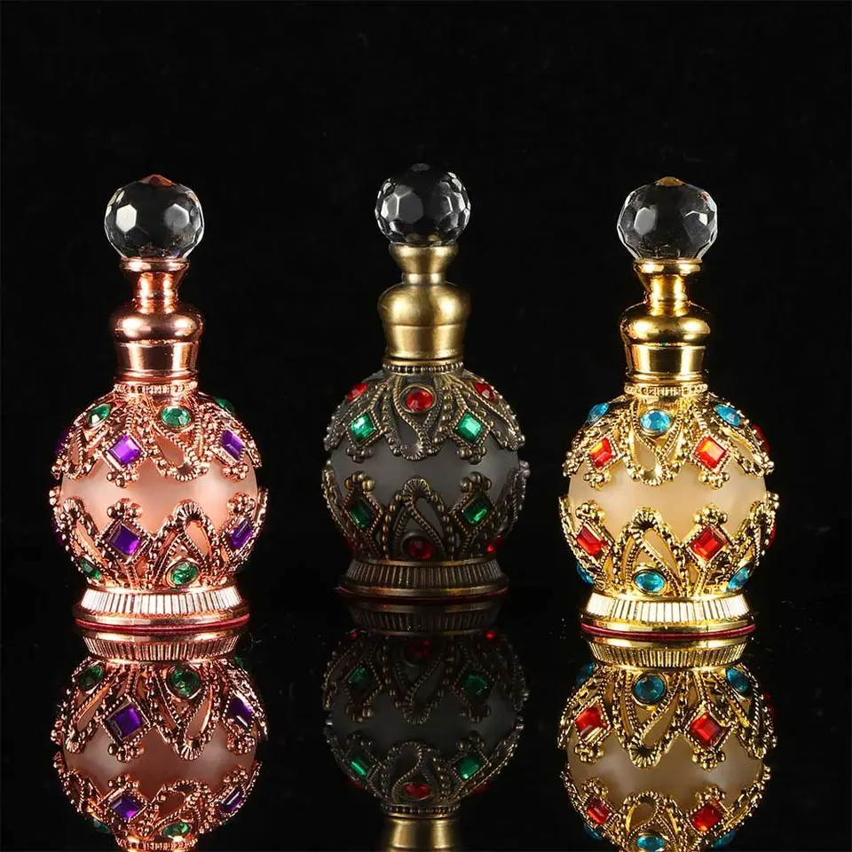 Kvalitný profesionálny arabský štýl vintage burina dekorácia parfum fľaškovú kontajner prázdne fľaše na doplnenie fľaše