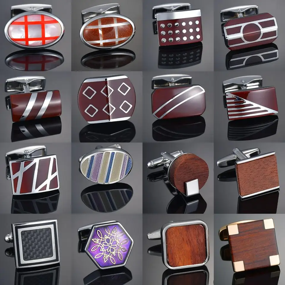 Kvalitný smaltký pečenie Paint Pánske francúzske košeľu Cufflinks Veľkoobchod na mieru vyrobené na mieru