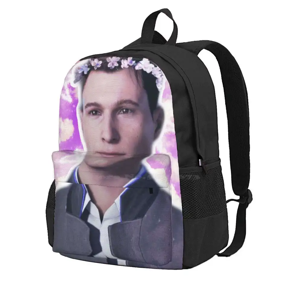 Kvetina Connor dbh videohra s horúcim predajom Schoolbag Batoh módne tašky DBH Detroit sa stal ľudským pastelovým estetickým roztomilým trendy