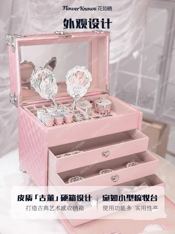 Kvetina poznajúca labuť balet Series Periférny vankúš vankúš Barrettes Parfum ručné zrkadlo Storage Box