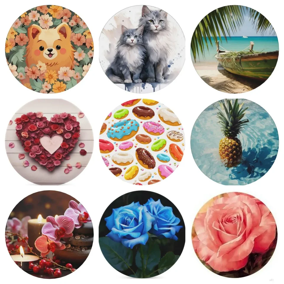 Kvetinové mačky pijú tácky na ochranu stolovej plochy vhodné pre druhy kávovej barovej barovej šálky nápojov Coasters Car Coasters