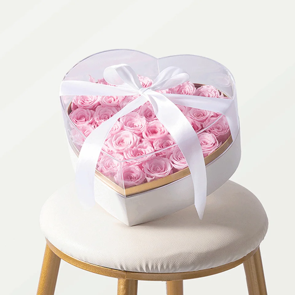 Kvetinové srdce pre tvarované darčeky aranžovanie čerstvých obalových obalov Balenie Strawberries Displej kytice boxov papier Prázdne puzdro