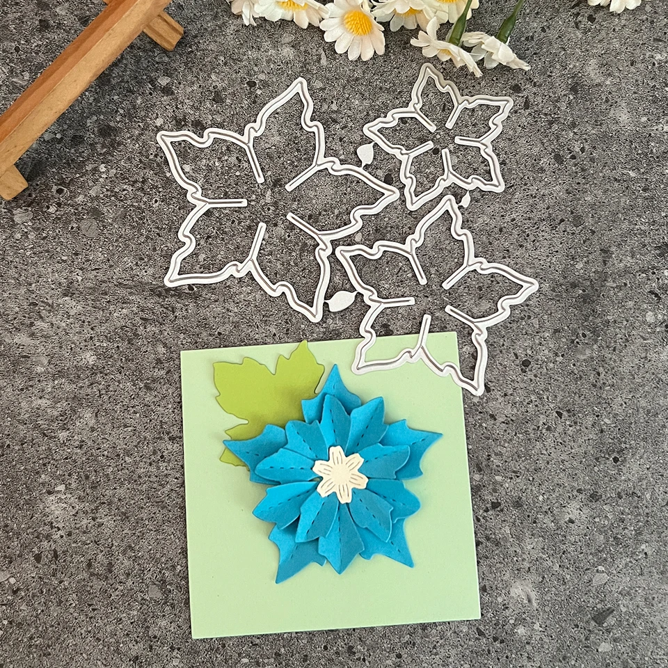 Kvety kovové rezanie matrice šablón scrapbooking diy album známka papierová karta Reliéf dekorácie remeselníka pleseň