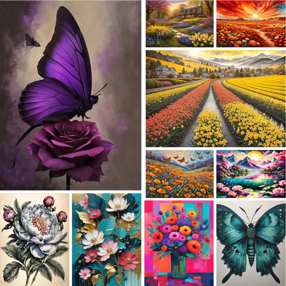 Kvety Lotus peony vopred vytlačené krížové stehy vyšívacie vyšívanie DMC vlákna maľba vyšívanie šijací handiwork predaj darček Darček mágia