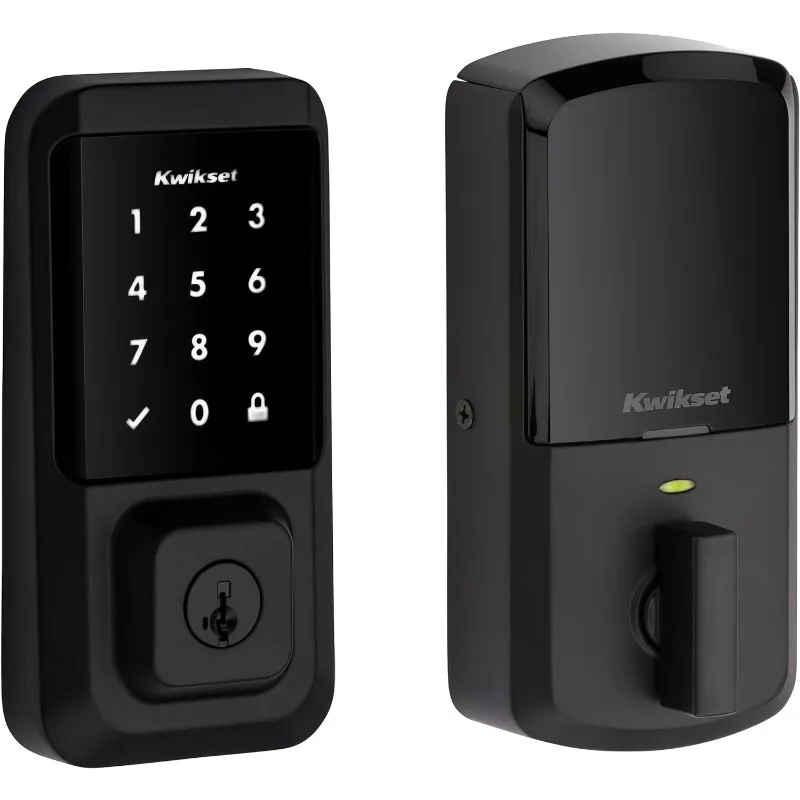 Kwikset Halo Halo Touchscreen Wi-Fi Smart Dverne Lock, Elektronický zámok s deadboltmi, bezkľúčový zámok s deadboltmi, nie je požadovaný žiadny rozbočovač diaľkového ovládania aplikácií