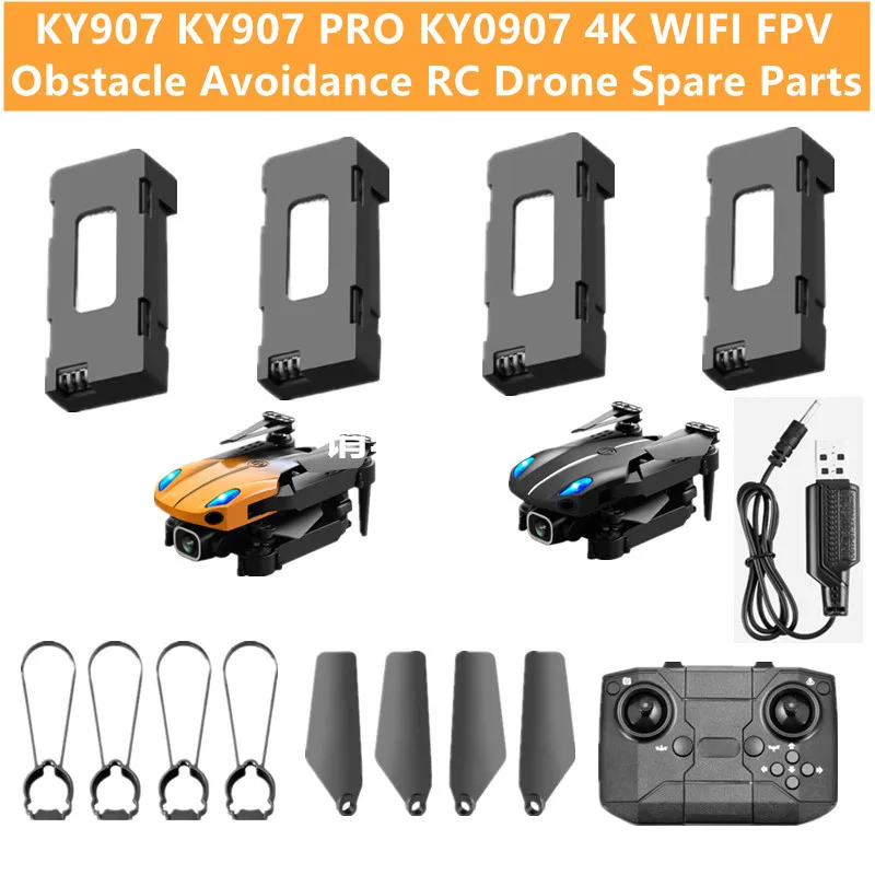 KY907 KY907 PRO KY0907 Vyhýbanie sa prekážkam 4K RC DRONUCH NÁKLADY 800 mAh batéria/diaľkové ovládanie/vrtuľ/chránený rám/USB