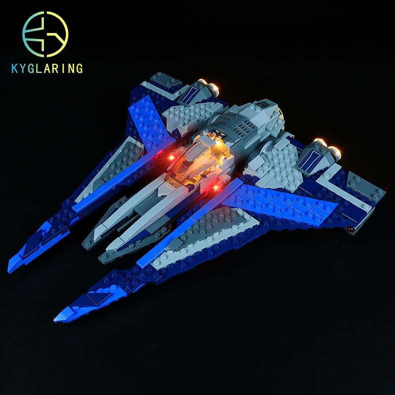 Kyglaring LED osvetlenie súpravy pre domácich majstrov pre 75316 MANDALORIAN STARFIGHER (nezahrnuté stavebné bloky)