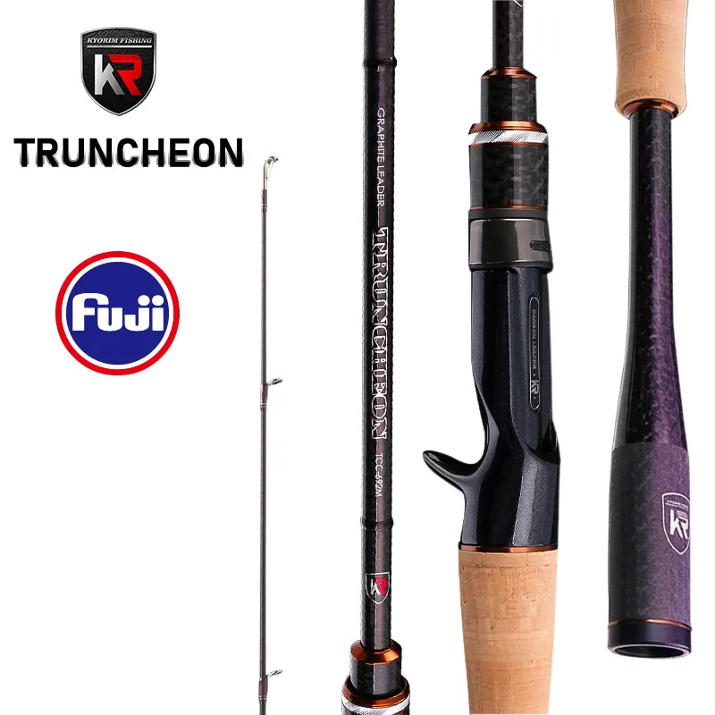 Kyorim Truncheon Bass Rod, Japonsko TORAYCAR Uhlík, Sprievodca Fuji SIC, TVS ECS Seat Seat, 2 sekcie 662 ml točenia/odlievania