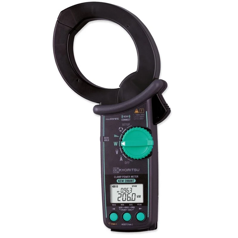 Kyoritsu Kew 2060bt Clamp Meter Prúd do 1 000 A RMS napätie až do 1 000 V harmonických RMS do 30.