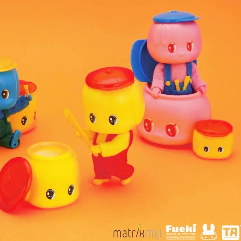 Kyslá dažďová vojna 3,75 palca 1/18 Mi-F01 Fueki Kun Yellow Mi-F02 Usagi Chan Puppy Action Hračky na sklade