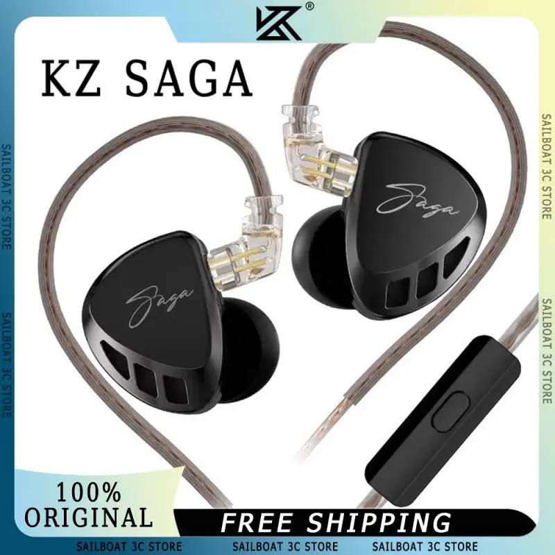 KZ SAGA HIFI ZARADENIA S DECHADICKÝM KABELOVÝM DYNAMICKÝM DIZDOM Vysoký zvuk Kvalitný v uši headset vlastné hudobné slúchadlá
