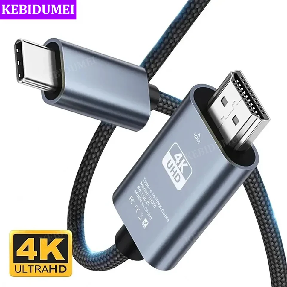Kábel HDMI 4K 60 Hz HDTV VIDEO KABEL KABEL USB C Kábel Typ C na HDMI rovnaká obrazovka kábla TV TV počítača premietací kábel