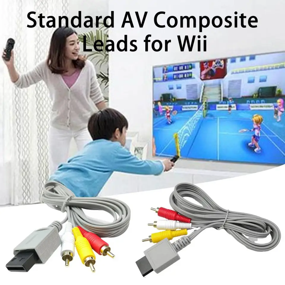 Kábel kábla AV AV Červená biela žltá konektory HD kompatibilná televízna podpora AV kábel pre Wii/pre Wii-u