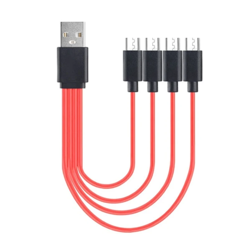 Kábel micro USB 4 v 1 nabíjací kábel Micro USB Adaptér Káblové údaje Sync Micro USB Split nabíjací kábel pre telefón s Androidom