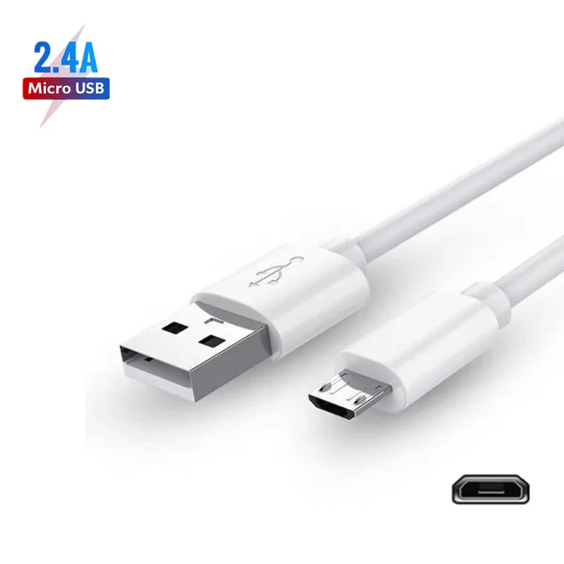 Kábel micro USB Rýchly poplatok pre Redmi 9 9a 9i 7 6 4 Pro Poznámka 6 5 Pro Data Sync 2.4a 1m 2m 3m 3m Oppo A15 A12 A3S F11 pre telefón Jio Phone