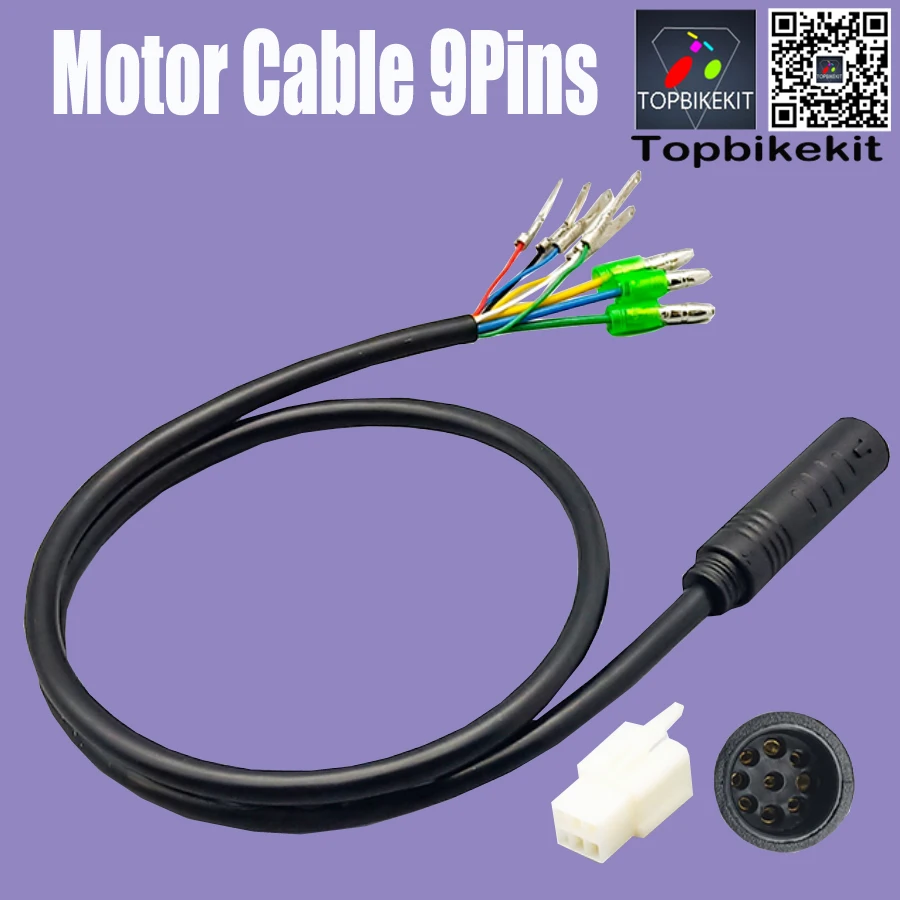 Kábel napájacieho kábla motora EBike / 9pins s senzorom haly 1,2 m pre elektrický bicykel / motor natiahnite kábel