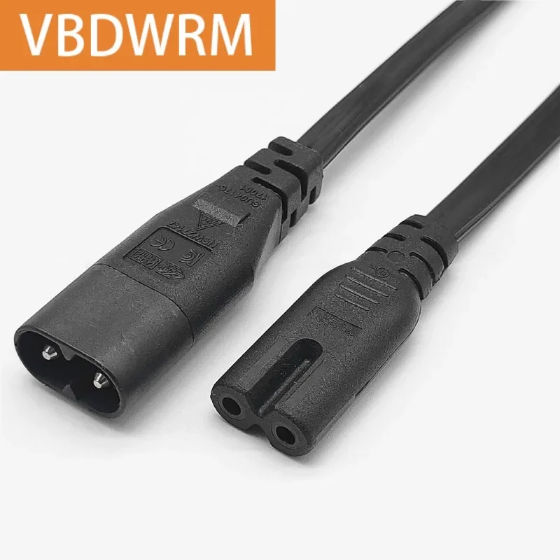Kábel napájania napájania 18awg IEC 60320 C8 Plug To C7 Muž a ženský adaptér pre tlačiarne fotoaparátov Apple TV Apple TV