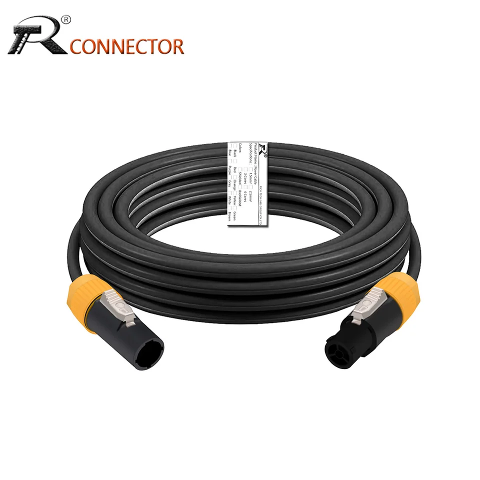Kábel PowerCon, 20A 250V vodotesný 3pin in/výstupný napájací zástrčkový napájací kábel napájacieho napájacieho napájacieho kábla pre LED obrazovku s pohyblivou hlavou svetlo