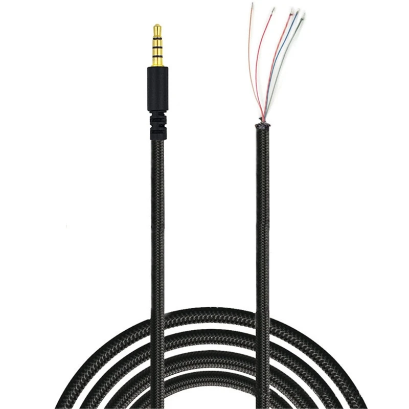 Kábel pre slúchadlá 3,5 mm mužský konektor konektora konektora zvukového kábla pre Hyper X Cloud II Core Pro Cloudx -stinger revolver s