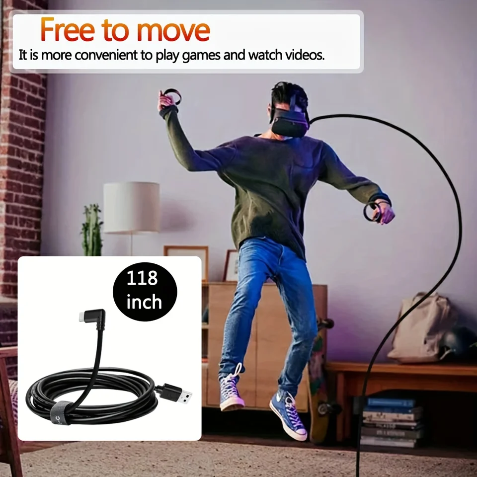 Kábel prilby 3M VR pre Oculus Quest 2 Link Streamovanie VR Link kábla typu C USB3.1Gen1
