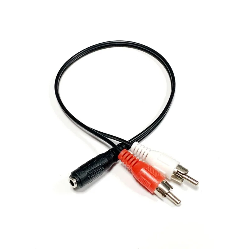 Kábel RCA 3,5 mm konektor na 2RCA Žena na mužský stereofónny zvukový kábel pre slúchadlá 3.5 Adax y adaptér pre DVD zosilňovače