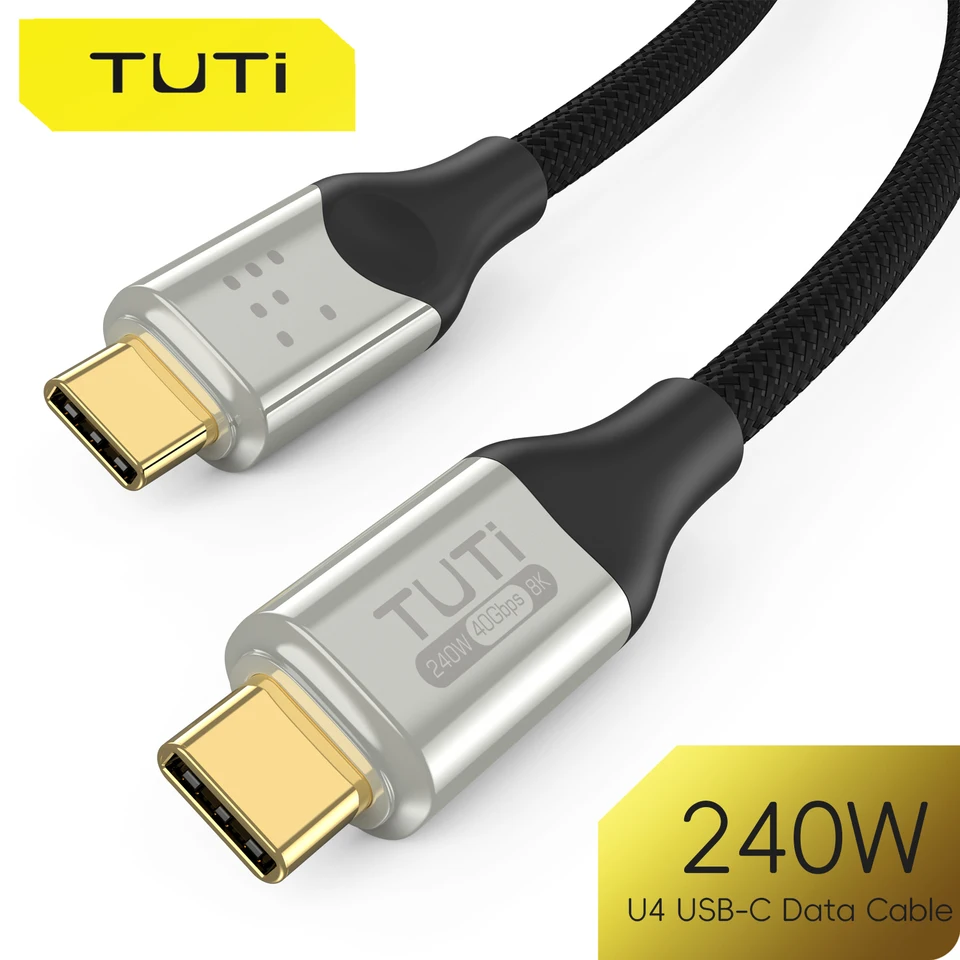Kábel TU-USB typu C, super rýchle nabíjanie údajov, odolný rukáv, kompatibilný s iPhone 15, MacBook, iPad, 8k @ 60 Hz video, 240