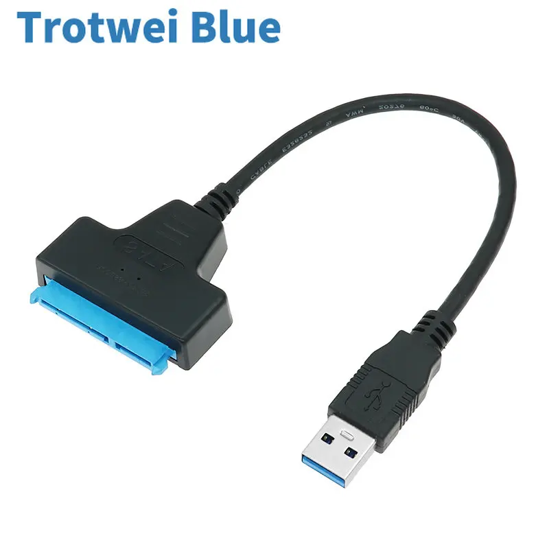 Kábel USB až 22pin SATA III 3.0 SATA 3 až USB 3.0 Káblové kábla Kábla pre konektory pre 2,5 palca SSD HDD Pevný disk SSD HDD