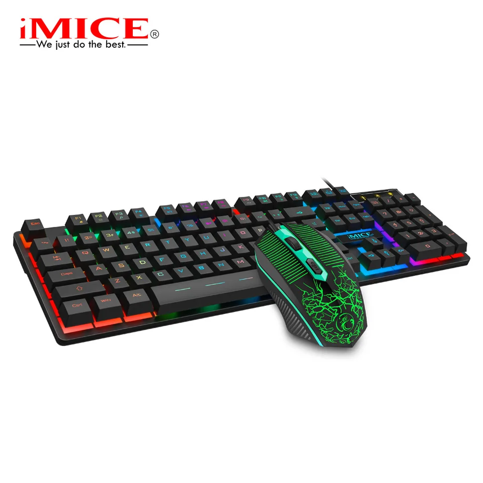 Káblová herná klávesnica plávajúca klávesnica Keycap Dúh