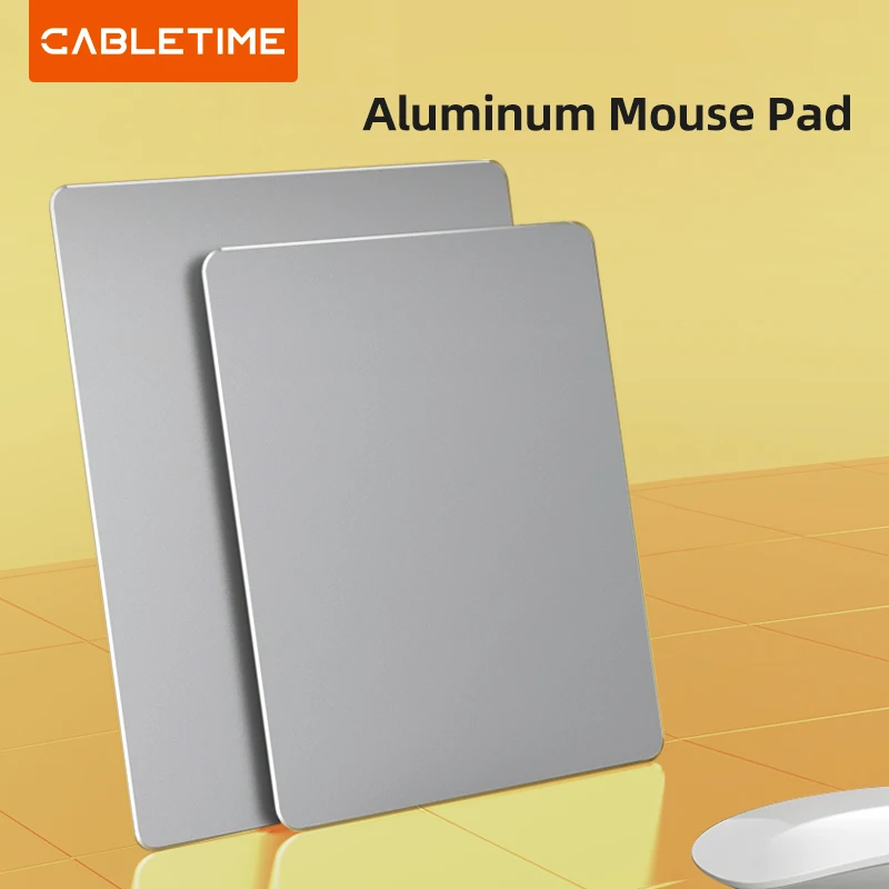 Káblové hliníkové kovové podložky Mouse podložky Vodotesné Rýchle a presné ovládanie pre herné myši rohož Smooth Double Side Design C398