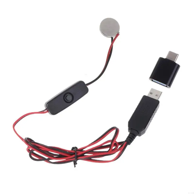 Káblové kábel E1YB USB až 3V CR2032 s prepínačmi +adaptér pre zariadenia na mince buniek