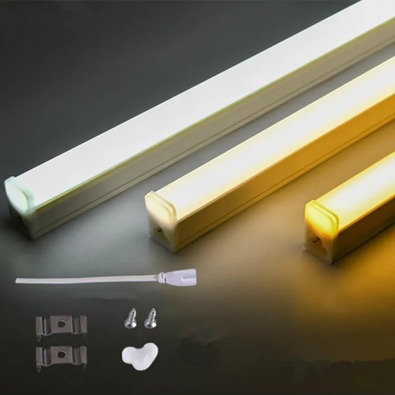 Káblový drôt na spínač EU/integrovaný 6W 10W 20W LED trubica T5 T8 Light 220V 240V 300 mm 600 mm 60 cm Fluorescenčná LED žiarovka T5 T8