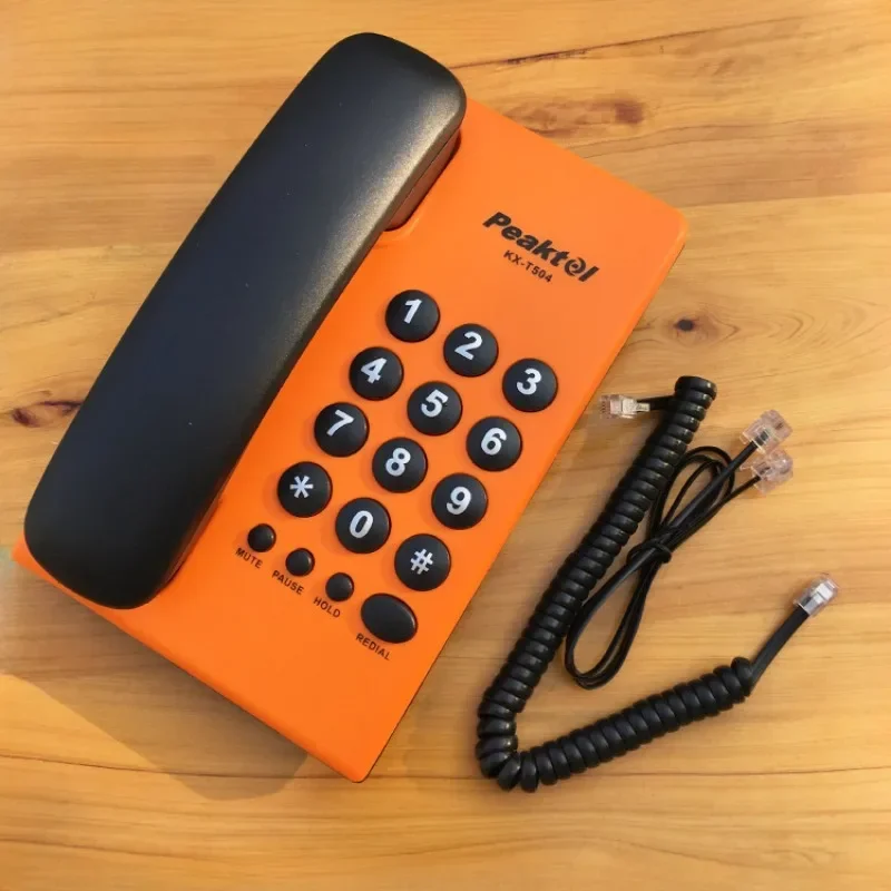 Káblový telefón KXT-504 anglický viacfarebný obyčajný dizajn duálneho magnetického prijímača vhodné pre pevné telefóny v hoteloch