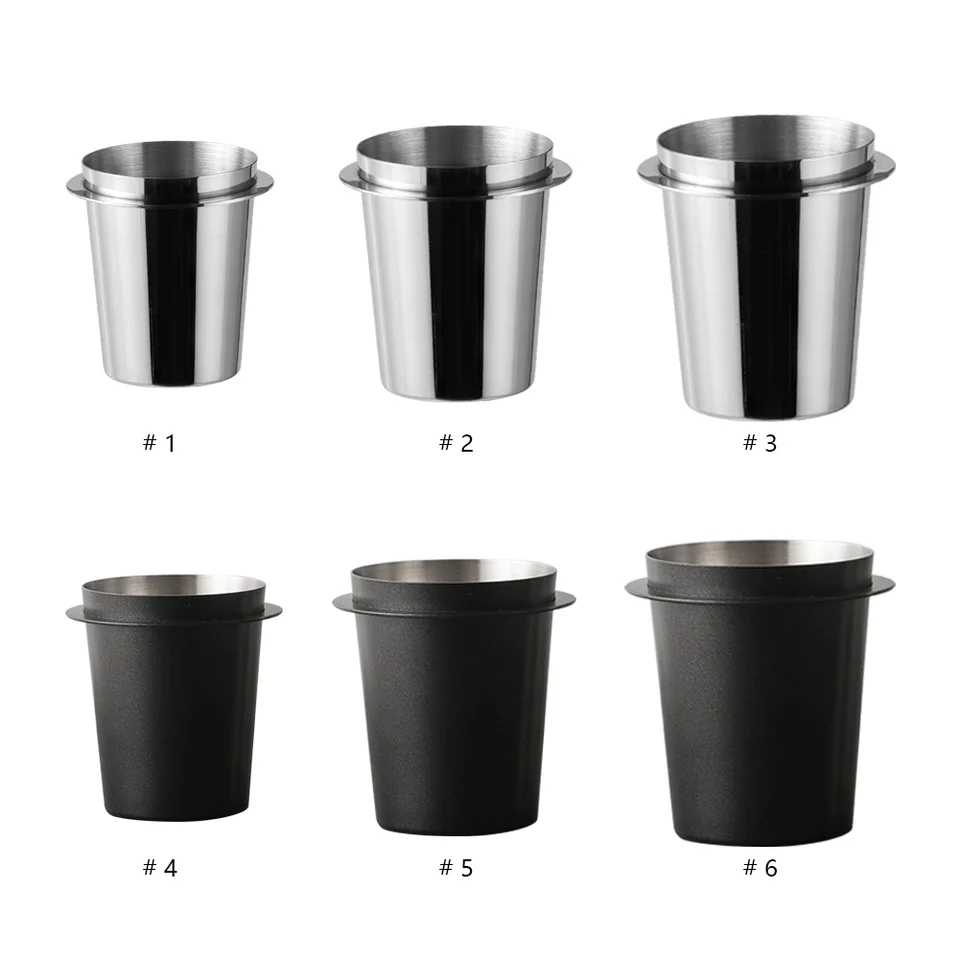Kávový dávkovací šálka z nehrdzavejúcej ocele Kávové zrná meracie šálky náhradné kaviareň Barista Nástroj Espresso príslušenstvo