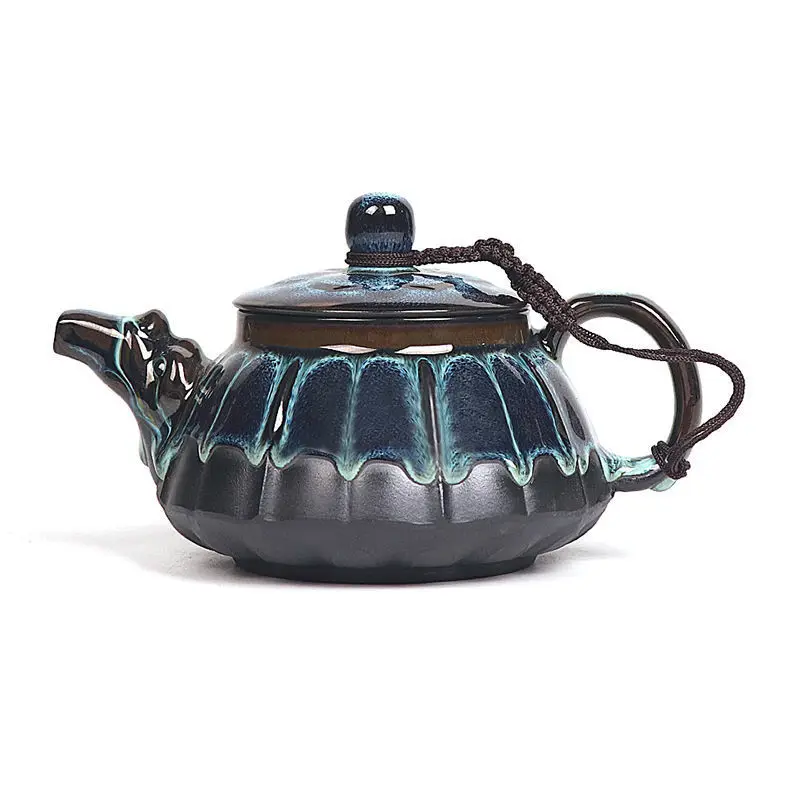 Kážník infuser na čaj v šálke Tianmu Glazing Single Pot Samovare Teapots Kung Fu TEA SET Cover Cover misa Uniforma domácich keramiky domácnosti