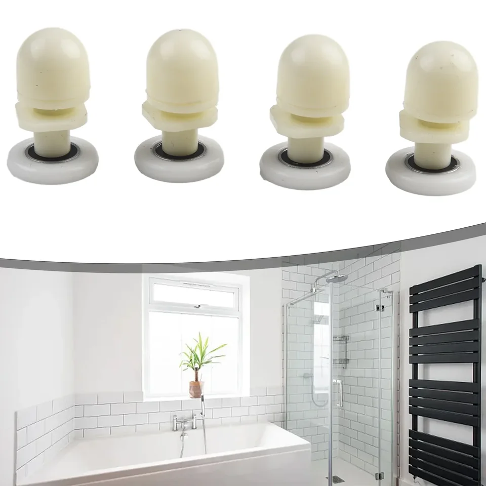 Kólky Sprchy Dvere valčeky Sprchové prvky Nylonové sprchové kajuty 4 PCS Priemer Priemer 19/33/25 mm