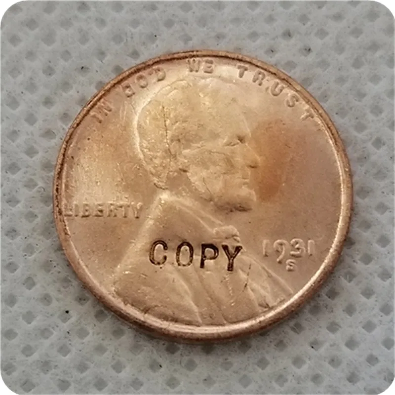 Kópia 1931 S Lincoln Wheat Cent Count Copy Coin