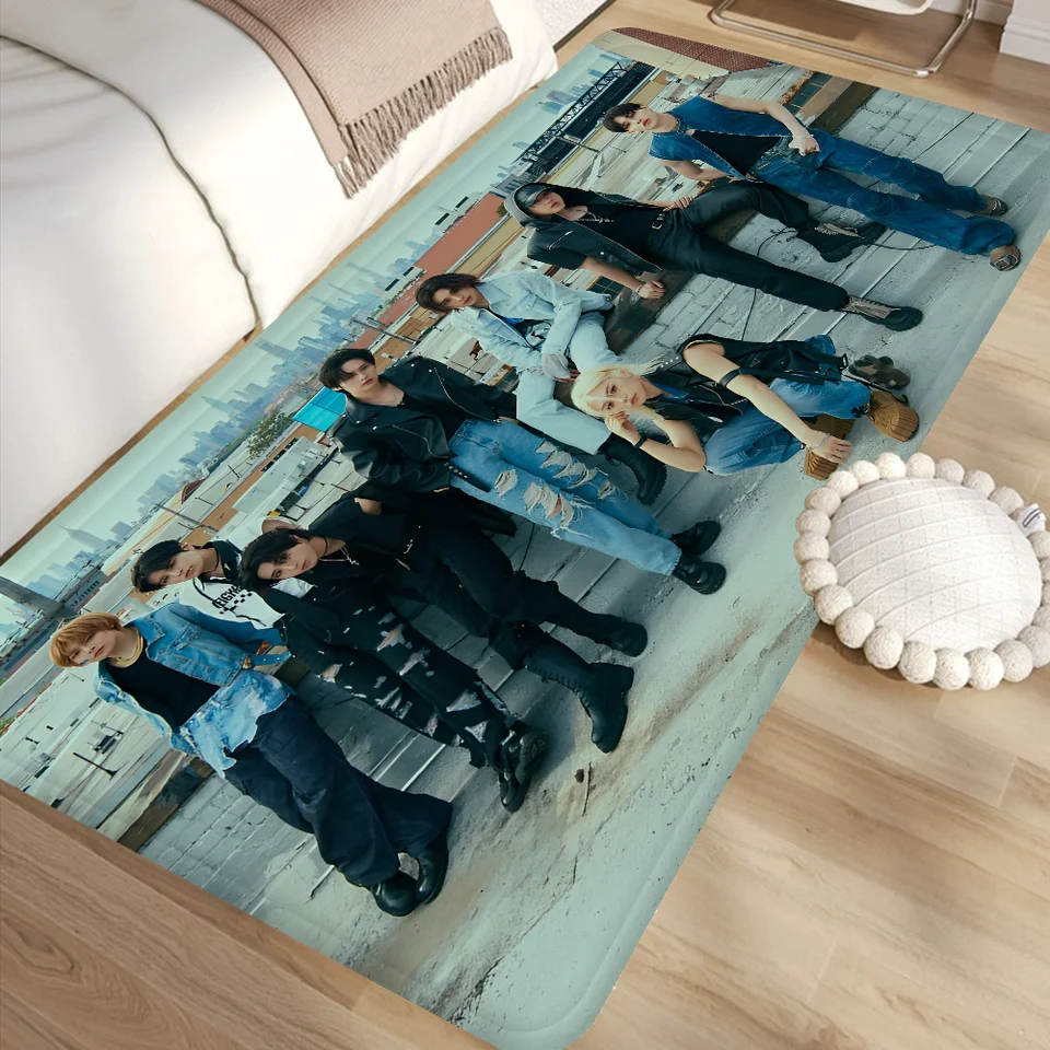 Kórea KPOP S-STRAY K-KIDS Singer kúpeľňa rohož proti šmyku absorbuje vodu s dlhým pásom vankúšik bedroon rohož Vitajte rohožku