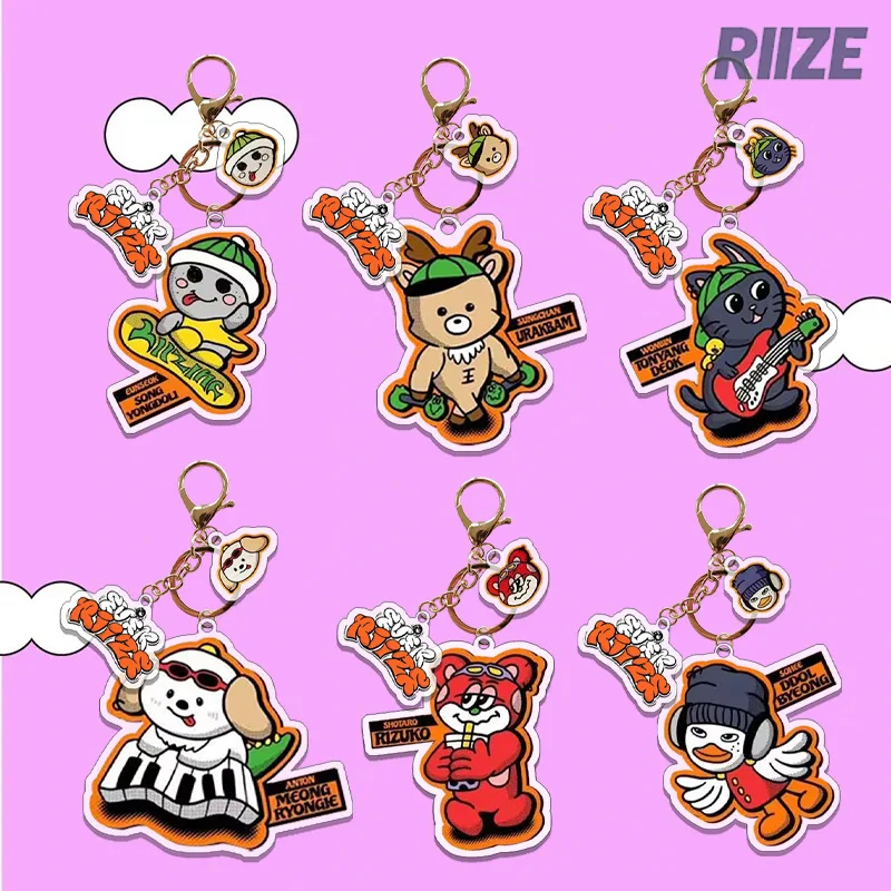 Kórea Populárna mužská skupina Keychain Cartoon Krásny kľúče prívesok HD akrylová dekorácia